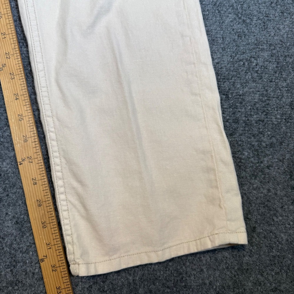 Tommy Bahama Authentic Fit Jeans Mens 36x32 Linen Blend Off White Straight Leg - Picture 4 of 12